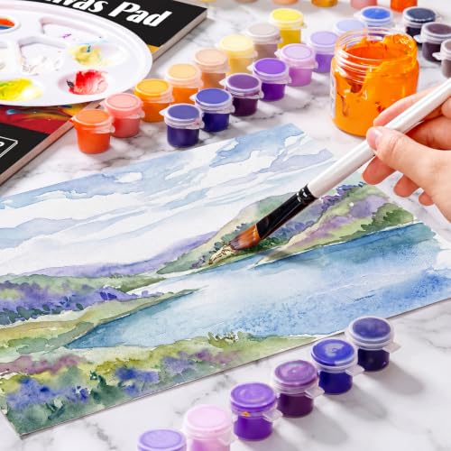 12 Sheets Canvas Paper Pad 16”x20”, 350 GSM Canvas Sheets Glue Bound Canvas Sketchbook for Adults and Students - Acrylic Painting, Oil Painting - size: 16”x20”