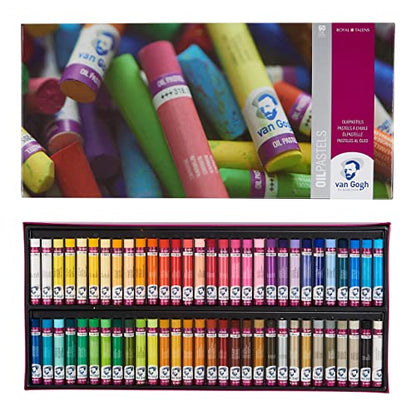 Van Gogh Oil Pastel, Round Full Stick, 60-Piece Set | Artist-Grade Oil Pastel Set for Creative Artwork, Rich Colors and Vibrant Pigments, Soft Texture for Smooth Blending - style: 60-Piece Set, General Selection