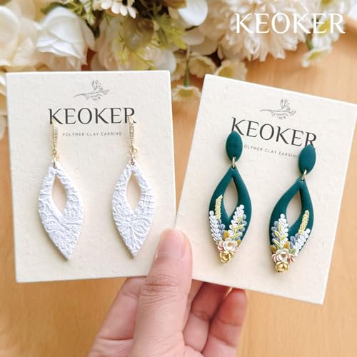 Keoker Polymer Clay Cutters, Boho Polymer Clay Cutters, Clay Earrings Cutters, Basic Polymer Clay Jewelry Making Supplies, Polymer Clay Cutter Sets - color: B color