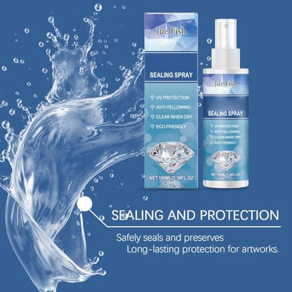 Diamond Art Painting Sealer Spray, 3.38 fl oz Quick-Drying Diamond Art Spray Sealent, Keep DiamondArt Fixed and Shiny, Prevents Dust & Fall-Off