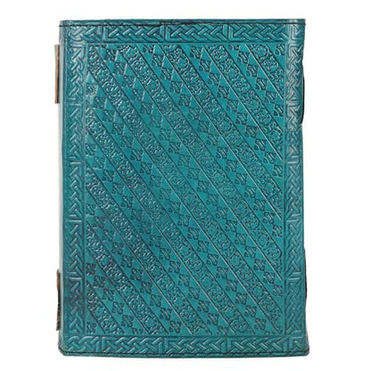 600 Pages Handmade Large Leather Journal Diary Embossed Tree of Life Book Of Shadows Notebook Writing Seven Chakra Grimoire Sketchbook 7 x 10 Leather Bound (Ocean Blue) - color: Ocean Blue