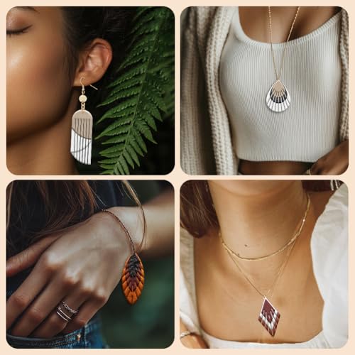 ORIGACH 28 Pcs Tassel Polymer Clay Cutters Set Boho Earring Clay Cutter DIY Craft Supplies for Earring and Jewelry Making - style: Tassel Earring