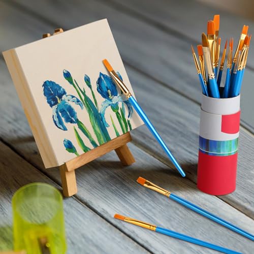 Aodaer 16 Pack Wood Panels 4 x 4 Inch Wooden Panels Canvas Unfinished Craft Wood Boards Panels for Art Crafts Acrylic and Oil Painting Pouring DIY Projects - size: 4 x 4 Inch