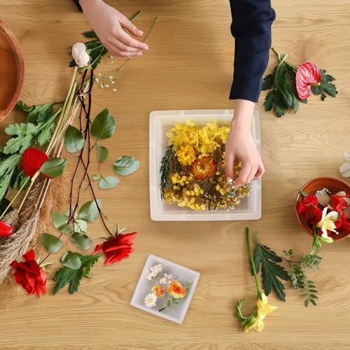 KISREL Large Square Resin Molds, Square Silicone Mold for Epoxy Resin, Large Mold for Flower Preservation, Deep Pour Molds for Furniture Decoration, DIY Wedding Bouquets, Valentine's Day Gifts - size: Square Resin Molds
