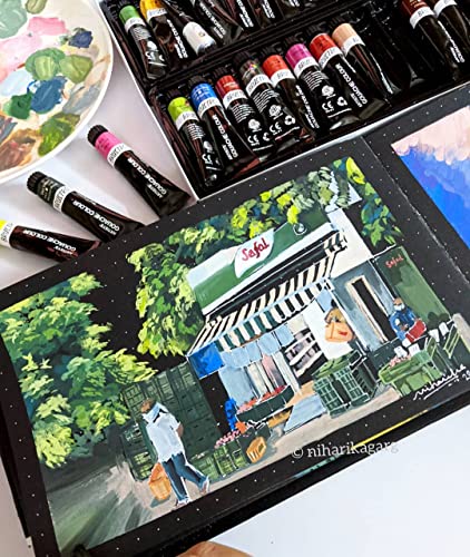 BRUSTRO Artists Gouache Colour Set of 24 Colours X 12ML Tubes