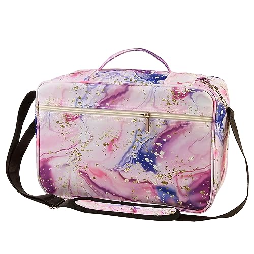 300 Slots Color Pencil Case - Pencil Holder with Handy Wrap & Zipper, Multilayer Holder for for Watercolor Pens or Markers (Marble Pink) - color: Marble Pink