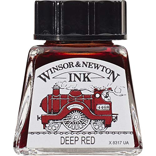 Winsor & Newton, Deep Red Drawing Ink, 14ml Bottle, Acrylic - color: Deep Red, style: 14ml Bottle