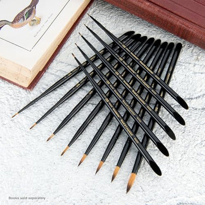 Majestic Royal & Langnickel Standard Handle Round Artist Brush Set for All Water-Based Mediums, 13pc - size: 1/4 inch to 1.5 inches, small, medium, large