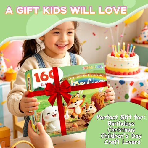 MuseLuxe Air Dry Clay - 160 Pack Modeling Clay Kit with 3 Sculpting Tools,Safe & Non-Toxic,DIY Magic Toys Gifts for Boys,Girls,Kids - color: 160 Colors