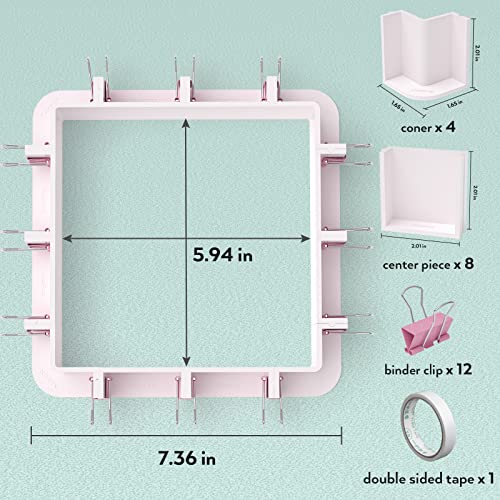 Nicpro Adjustable Molds Housing for Silicone & Resin Molds, Reusable Plastic Frame with Binder Clips & Double-Sided Tape for Soap & Candle Making