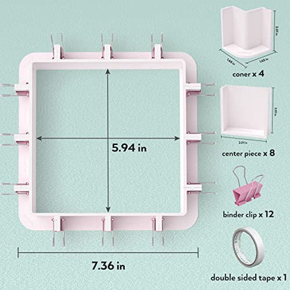 Nicpro Adjustable Molds Housing for Silicone & Resin Molds, Reusable Plastic Frame with Binder Clips & Double-Sided Tape for Soap & Candle Making