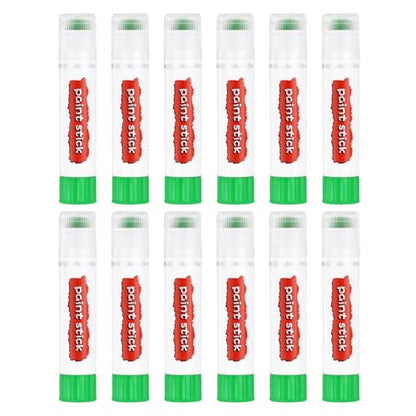 PATIKIL Tempera Paint Sticks, 12 Pcs Solid Tempera Paints Sticks Washable Bulk Markers Pen Quick Drying for Artists Beginners Art Supplies, Light Green - color: Light Green
