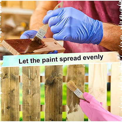 Nuogo 150 Pcs Chip Paint Brushes Bulk 1 Inch Chip Brushes for Painting Multipurpose Household Bristle with Wooden Handle for Stains Varnishes Glues Home Projects Workshop Art Projects
