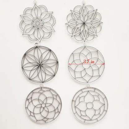 Ayhuhra 30 Sets Mandala Suncatchers Craft Kits Stained Glass DIY Window Paint Art Flower Suncatcher Kits for Spring Summer Party Activities Art Project Party Favors (Mandala) - style: Mandala
