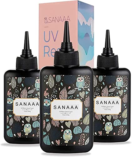 UV Resin Clear Hard Type 300g Transparent UV Curing Ultraviolet Cure, Solar Cure Sunlight Activated Resin for DIY Jewelry Making - size: 300g