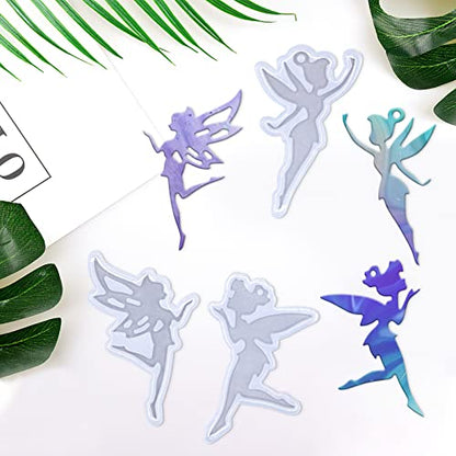 Angel Wings 33Pcs Shiny Fairy Shape Silicone Molds Kit Beautiful Women Resin Mold for DIY Epoxy Resin UV Resin Casting Mold DIY Keychain Pendant Jewelry Making Necklace Clear - color: 3Pcs Set