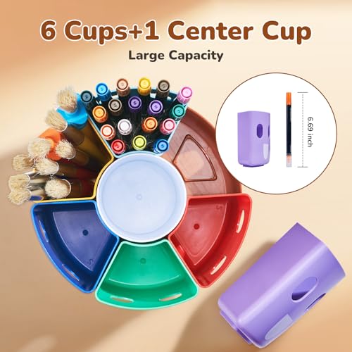 GAMENOTE Rotating Art Supply Storage Organizer, Lazy Susan Office School Supplies for Kids Desk Organizers and Homeschool Supplies Craft Caddy Classroom Organization (Small) - size: Small, 8"d x 5"h