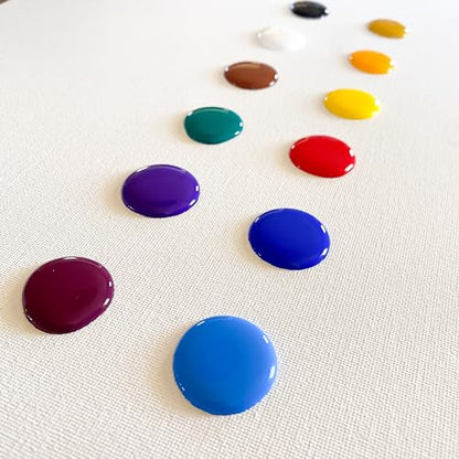 milo Acrylic Paint Set of 12 Colors | 16 oz Bottles | Student Primary Colors Acrylics Painting Pack | Made in the USA | Non-Toxic Arts & Crafts Paints for Artists & Hobby Painters - style: Primary Set 12 x 16 oz