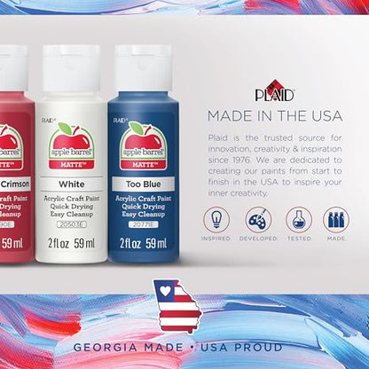 Apple Barrel Acrylic Craft Paint Set, Seaside Marina, Includes 12 Colors with a Matte Finish