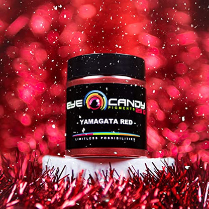 Eye Candy Pigments Premium True Red Mica Powder - Yamagata Red (50gr) - for Epoxy, Resin, Soap, Paint, Woodworking, Acrylic Pouring, Bath Bombs, Fishing Lures - DIY Arts and Crafts Additive - color: Yamagata Red