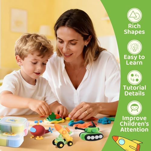 Both idea Air Dry Clay Kit, Camo Theme | 12 Packs, Non-Toxic Kids Gift | School & Party: Perfect for classroom art activities, birthday party favors, creative family DIY, and holiday celebrations. - style: Camouflage World
