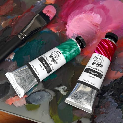 Tusc & Pine Artist Oil Paint - 40 ml Set of 5 - Reds - Non-Yellowing, Rich & Creamy Consistency, Maximum Pigment Load, Small Batch Milled Oil Paints Developed for Professional Artists - color: Reds, size: 6.75 Fl Oz (Pack of 1)