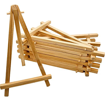 7.5 Inch Mini Wood Display Easel, 10 Pcs Tabletop Easels for Displaying Photos, Picthres - style: 7.5 Inch