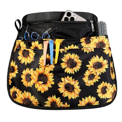 Barber Apron with 5 Pockets, Waterproof and Bleach-proof Hair Stylist Apron for Men and Women - color: Sunflower
