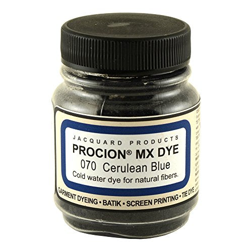 Jacquard Procion MX Fabric Dye, 2/3oz, Cerulean Blue - color: Cerulean Blue, size: 2/3 fl oz