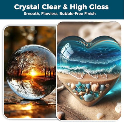 JDiction Deep Pour Epoxy Resin 1.5 Gallon Kit, Crystal Clear Epoxy Resin for 2-4in Pour Depth, Bubble-Free& Low Viscosity Casting Resin for River Tables, Flower Preservation, Art Crafts - 2:1 Mix | Deep Pour 2-4inch