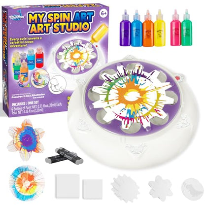 Wings Giant Paint Spin Art Machine Kit for Kids, Paint Spinner with Splatter Guard, Thicker Painting Spinner Arts & Crafts Birthday Gifts for 6-12 Years Old Boy, Girl