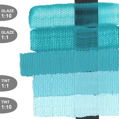 GOLDEN Fluid Acrylics, Cobalt Teal, 4 fl. oz. Bottle, Professional Acrylic Paint, Semi-Opaque