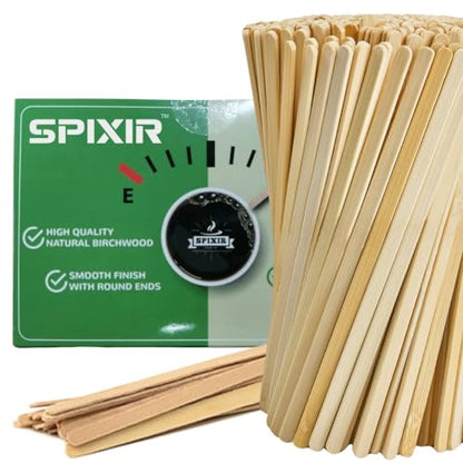 Coffee Stirrers Disposable Wooden Coffee Stir Sticks, 7-inch Large Stir Sticks, 1000 Wooden Coffee Stirrers, Round-End Wooden Stir Sticks for Coffee, Birchwood Swizzle Sticks for Coffee - style: 7 Inches - Pack of 1000