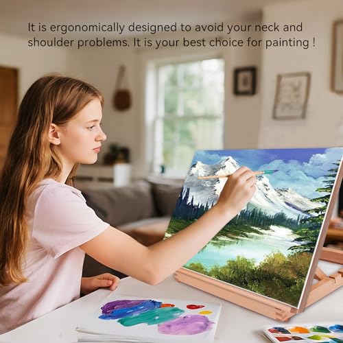 Tabletop Easel A3 Painting Easel with Smooth Surface, Adjustable Angle Art Easel for Artists, Children, Beginners & Student - style: A3 Upgrade