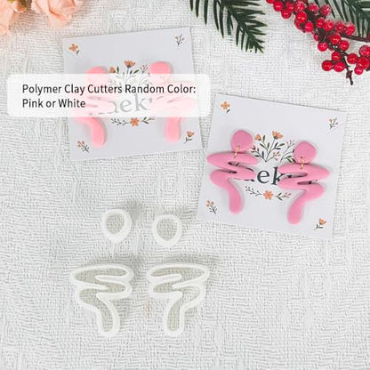 Xaekicr Abstract Woman Shape Polymer Clay Cutters – Modern Clay Earring Cutters for Jewelry Making, Clay Tools for Polymer Clay Molds, Set of 2 - color: U color