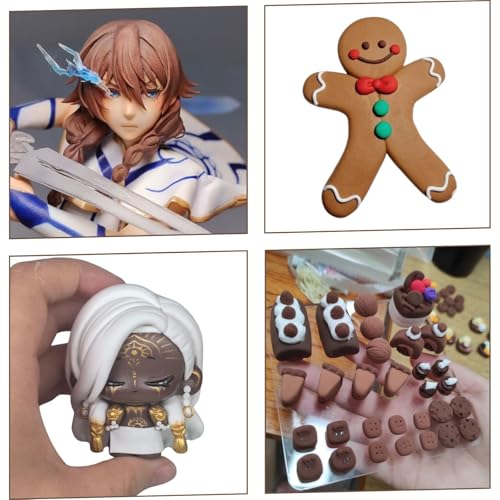 Lightweight Clay - Air Dry Clay, Ultra Light & Soft, Safe & Non-Toxic, Moldable & Flexible, DIY Modeling Clay for Anime Figures, Sculpting, Molding, Creative Art Crafts - color: Brown