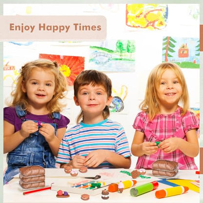 VioraWhite 40 Pcs 21oz Air Dry Clay Bulk Modeling Ultra Lightweight Foam Modeling Clay for Kids Adults Magic DIY Crafts Party Arts and School Project Gifts Supplies(Light Brown) - color: Light Brown