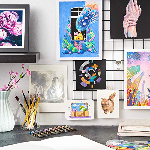 ARTEZA Gouache Paint Set of 60 Colors with 11x14 Mixed Media Sketch Book 2 Pack, Painting Art Supplies for Artist, Hobby Painters & Beginners