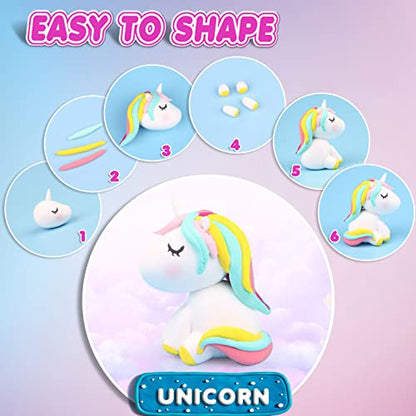 ESSENSON Air Dry Clay, 54 Colors, Modeling Clay for Kids | DIY Molding Magic Clay, Includes Tools, Ages 3-8+ Years, Boys Girls Kids Toys Gifts - style: 54 Colors