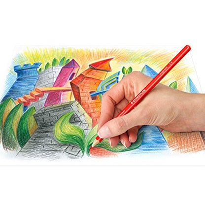 Staedtler Ergosoft Colored Pencils, Set of 24 Colors in Stand-up Easel Case (157SB24)