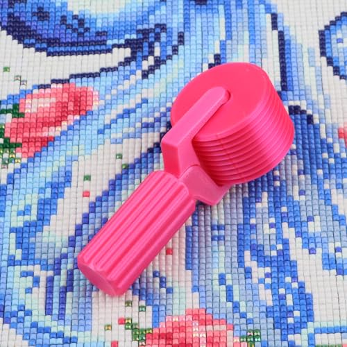 Diamond Painting Pink Roller, Pressure Roller for Diamond Art Canvas, Flatten and Secure Diamonds Easily, DIY Diamond Painting Accessories - color: Pink