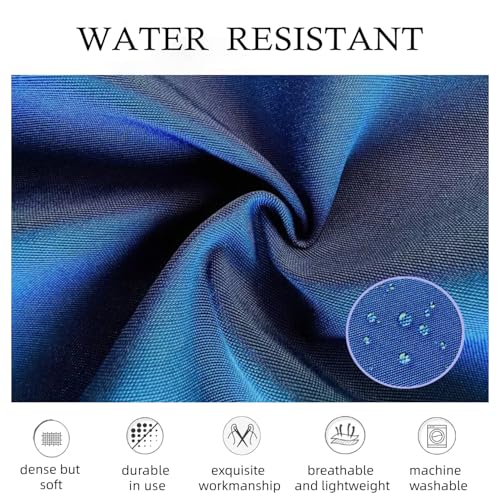 Kitchen Cooking Apron for Women Men Water-Resistant Artist Barista Baking Craft Catering Work Bib with Large Pockets - color: Blue