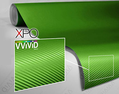 VViViD Craft 3D Carbon Fibre Textured Vinyl Sheet 1ft x 5ft for Silhouette, Cricut and Cameo Machines Including 12" x 12" Sheet of Transfer Paper (Lime Green) - color: Lime Green