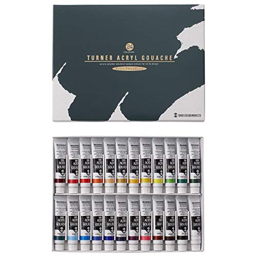 Turner acrylic gouache 24 colors set school (japan import) by Turner color - size: 11 ml (Pack of 24), style: 24 Color Set