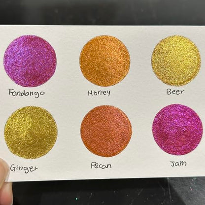 IUILE Handmade Watercolor Paints - Fell In Love Half Pan Set (6 colors) - color: Fell In Love