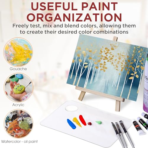 DUGATO Clear Acrylic Paint Palette, 2-Pack Rectangle Trays, 15.7 x 11.8 in | Medium Size Palette, Crystal-clear Acrylic, Non-stick Surface, Easy to Wipe Clean, Suitable for Acrylic, Oil & Watercolor - size: Rectangle 11.8 x 7.8 inches 2pcs