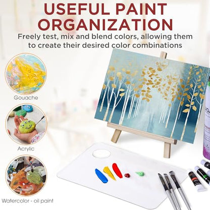 DUGATO Clear Acrylic Paint Palette, 2-Pack Rectangle Trays, 15.7 x 11.8 in | Medium Size Palette, Crystal-clear Acrylic, Non-stick Surface, Easy to Wipe Clean, Suitable for Acrylic, Oil & Watercolor - size: Rectangle 11.8 x 7.8 inches 2pcs