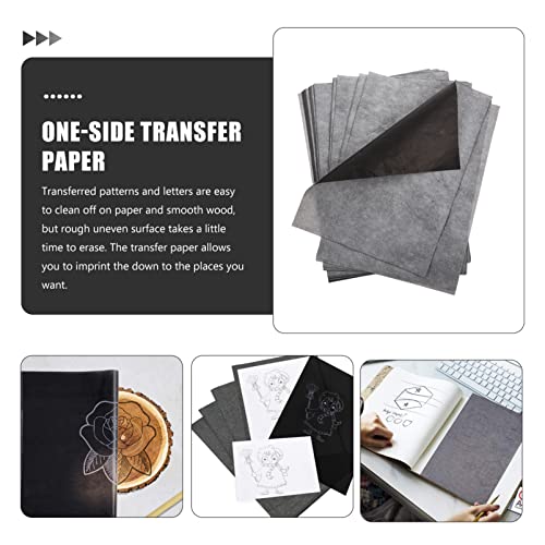 Beatifufu A4 Carbon Transfer Paper 100 Sheets One-Side Graphite Copy Paper for Tracing Drawing Art Pattern Transfer and Craft Projects