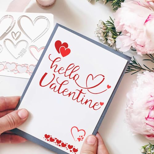 HADDIY Heart Stencils for Painting,11 Pcs Plastic Heart Templates for Drawing on Wood and Crafts,Spraying on Wall