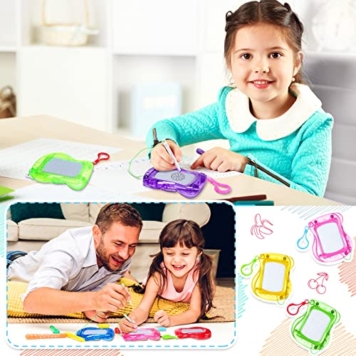 Zhehao 72 Pack Mini Magnetic Drawing Board for Kids, Backpack Keychain Clip Drawing Boards Erasable Doodle Sketch Writing Pad for Kids Birthday Party Favors, Prizes, Goodie Bag Fillers, Gift Bag Toys